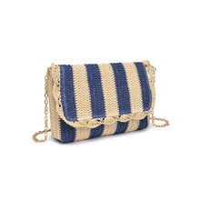 Load image into Gallery viewer, Winnie Striped Straw Clutch
