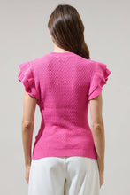 Load image into Gallery viewer, Avaya Pointelle Ruffle Top