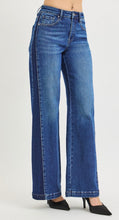 Load image into Gallery viewer, Risen High Rise Wide Leg with Contrast Side Panel Jeans - Dark PW21877