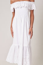 Load image into Gallery viewer, Esmeralda Smocked Eyelet Midi Dress