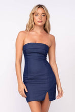 Load image into Gallery viewer, Sky to Moon Strapless Dress - Navy
