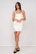 Load image into Gallery viewer, Sky to Moon Satin White Mini Dress
