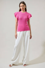 Load image into Gallery viewer, Avaya Pointelle Ruffle Top