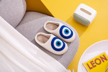 Load image into Gallery viewer, Fluffy Slippers - Evil Eye