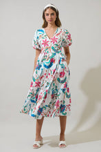 Load image into Gallery viewer, Izzie Floral Lunia Wrap Midi Dress