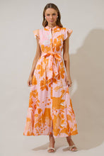 Load image into Gallery viewer, Lenira Floral Riah Button Down Maxi Dress