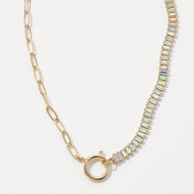 Load image into Gallery viewer, Half Crystal Half Paperclip Short Necklace