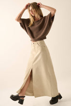 Load image into Gallery viewer, Short-Sleeve Pointelle Ribbed Knit Sweater