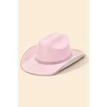 Load image into Gallery viewer, Pave Rhinestone Trim Cowboy Hat
