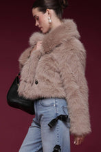 Load image into Gallery viewer, Faux Fur Cropped Coat