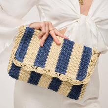 Load image into Gallery viewer, Winnie Striped Straw Clutch