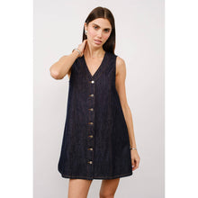 Load image into Gallery viewer, Marigold Denim Shift Dress in Indigo