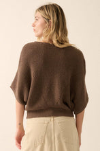 Load image into Gallery viewer, Short-Sleeve Pointelle Ribbed Knit Sweater