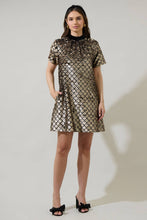 Load image into Gallery viewer, Leslie Sequin Nova Back Bow Tie Mini Dress