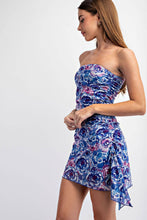 Load image into Gallery viewer, Floral Mesh Strapless Mini Dress
