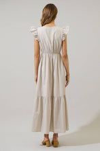 Load image into Gallery viewer, Sandy Striped Evianna Flutter Maxi Dress