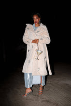 Load image into Gallery viewer, Crystal Embellished Faux Fur Wrap Coat