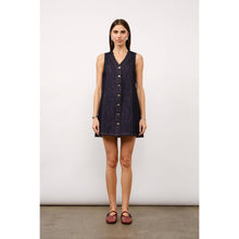 Load image into Gallery viewer, Marigold Denim Shift Dress in Indigo