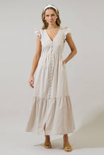 Load image into Gallery viewer, Sandy Striped Evianna Flutter Maxi Dress