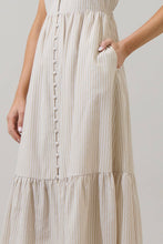 Load image into Gallery viewer, Sandy Striped Evianna Flutter Maxi Dress
