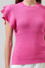 Load image into Gallery viewer, Avaya Pointelle Ruffle Top