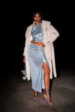 Load image into Gallery viewer, Crystal Embellished Faux Fur Wrap Coat