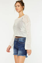 Load image into Gallery viewer, Kan Can Dark Denim Shorts with Fray Hem