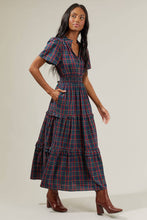 Load image into Gallery viewer, Miley Plaid Palmer Poplin Tiered Maxi Dress