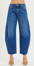 Load image into Gallery viewer, Risen Mid Rise Crop Barrel Jeans - Dark PGC21490