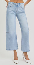 Load image into Gallery viewer, Risen High Rise Cropped Wide Leg with Seam Detail - 5857 Light Wash