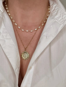 Duquesne Coin Necklace by GLDN ash