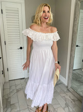 Load image into Gallery viewer, Esmeralda Smocked Eyelet Midi Dress
