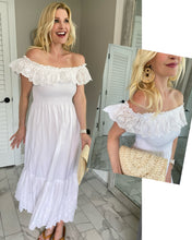 Load image into Gallery viewer, Esmeralda Smocked Eyelet Midi Dress