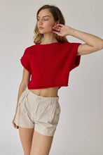 Load image into Gallery viewer, Olivia Cropped Rib Knit Top