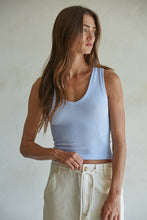 Load image into Gallery viewer, Seamless Knit Ribbed V-Neck Tank
