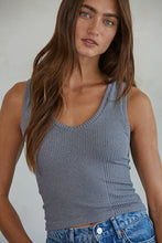 Load image into Gallery viewer, Seamless Knit Ribbed V-Neck Tank