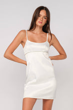 Load image into Gallery viewer, Sky to Moon Satin White Mini Dress
