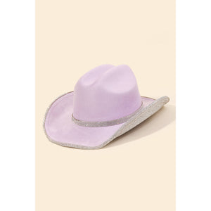 Pave Rhinestone Trim Cowboy Hat