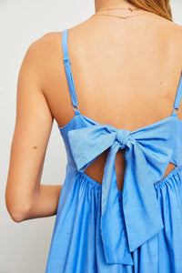 Tie Back Mini Dress - 2 Colors