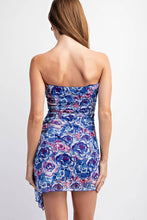 Load image into Gallery viewer, Floral Mesh Strapless Mini Dress
