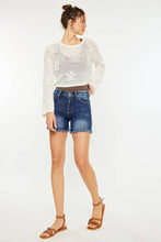 Load image into Gallery viewer, Kan Can Dark Denim Shorts with Fray Hem