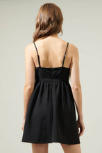 Load image into Gallery viewer, Cabello Bow Tie Babydoll Mini Dress