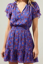 Load image into Gallery viewer, Harlann Floral Bumble Ruffle Mini Dress
