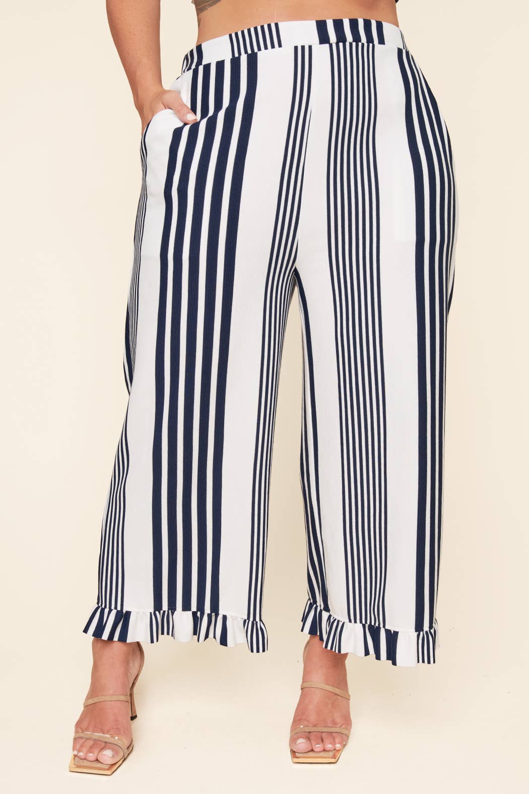Yacht Club Stripe Pants - Curvy
