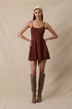 Load image into Gallery viewer, Chocolate Mini Dress with Bow by Sky to Moon

