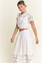 Load image into Gallery viewer, Lace Detail Button Down Long Skirt

