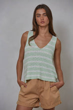 Load image into Gallery viewer, W2047 | Knit Sweater Cotton Striped V-Neck Sleeveless Top
