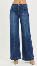 Load image into Gallery viewer, Risen Mid Rise Wide with Vertical Seam Jeans - Dark
