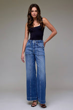 Load image into Gallery viewer, Hidden Jeans - High Rise Wide Leg - Vertical Seam - Dark Wash
