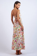 Load image into Gallery viewer, FLORAL OPEN BACK TIE TUBE MAXI DRESS
